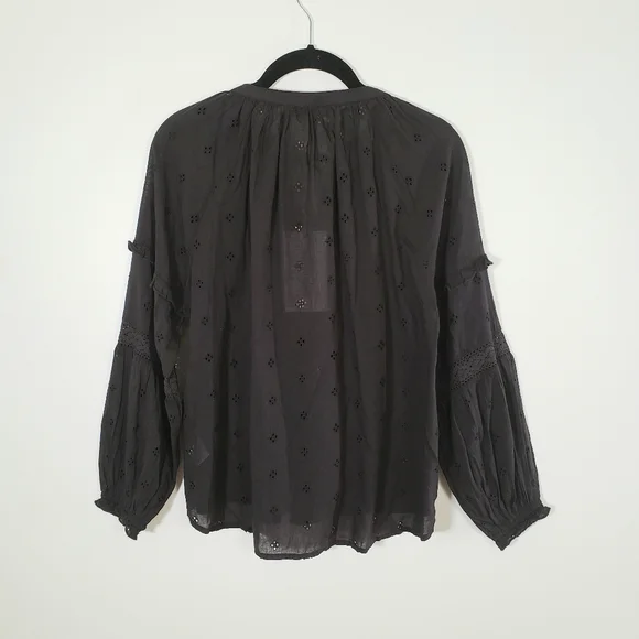 Arnhem Boho Western Prairie Blouse Midnight Black - Picture 11 of 17